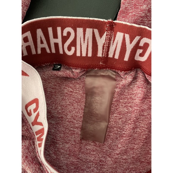 Gymshark Flex Leggings Marl‎ Heather Burgundy Athletic Fitness Gym Women XS - Picture 2 of 8